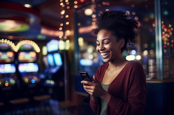 Meja Teen Patti digital di platform pintu6 dengan dealer dan pemain di sekitar meja virtual